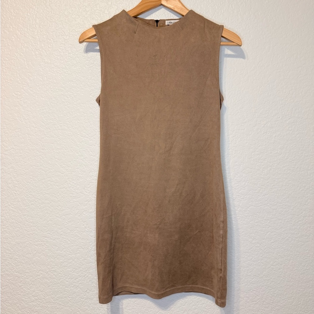 Chic Tan Sleeveless Mini Dress
